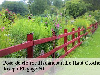 Pose de cloture  hadancourt-le-haut-clocher-60240 Joseph Elagage 60