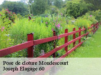 Pose de cloture  mondescourt-60400 Joseph Elagage 60